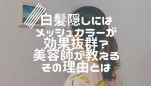 白髪隠しにはメッシュカラーが効果抜群？美容師が教えるその理由とは