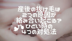 産後の抜け毛に育毛剤!?2つの原因が絡み合い起こる/ひどい時の4つの対処法
