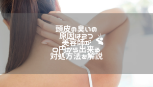 頭皮の臭いの原因は2つ、美容師が０円から出来る対処方法を解説